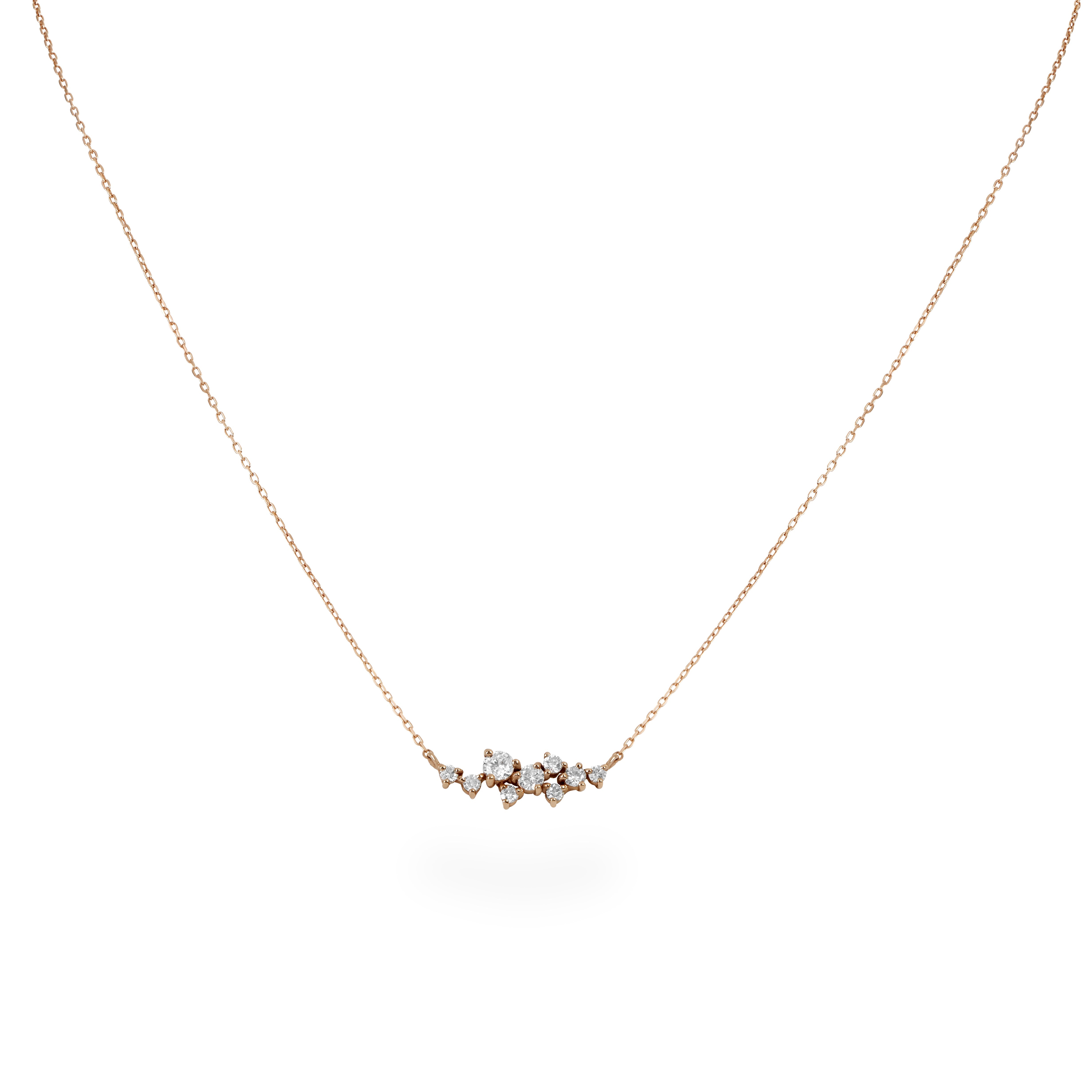 DIAMOND CLUSTER NECKLACE - Soleil Fine Jewelry