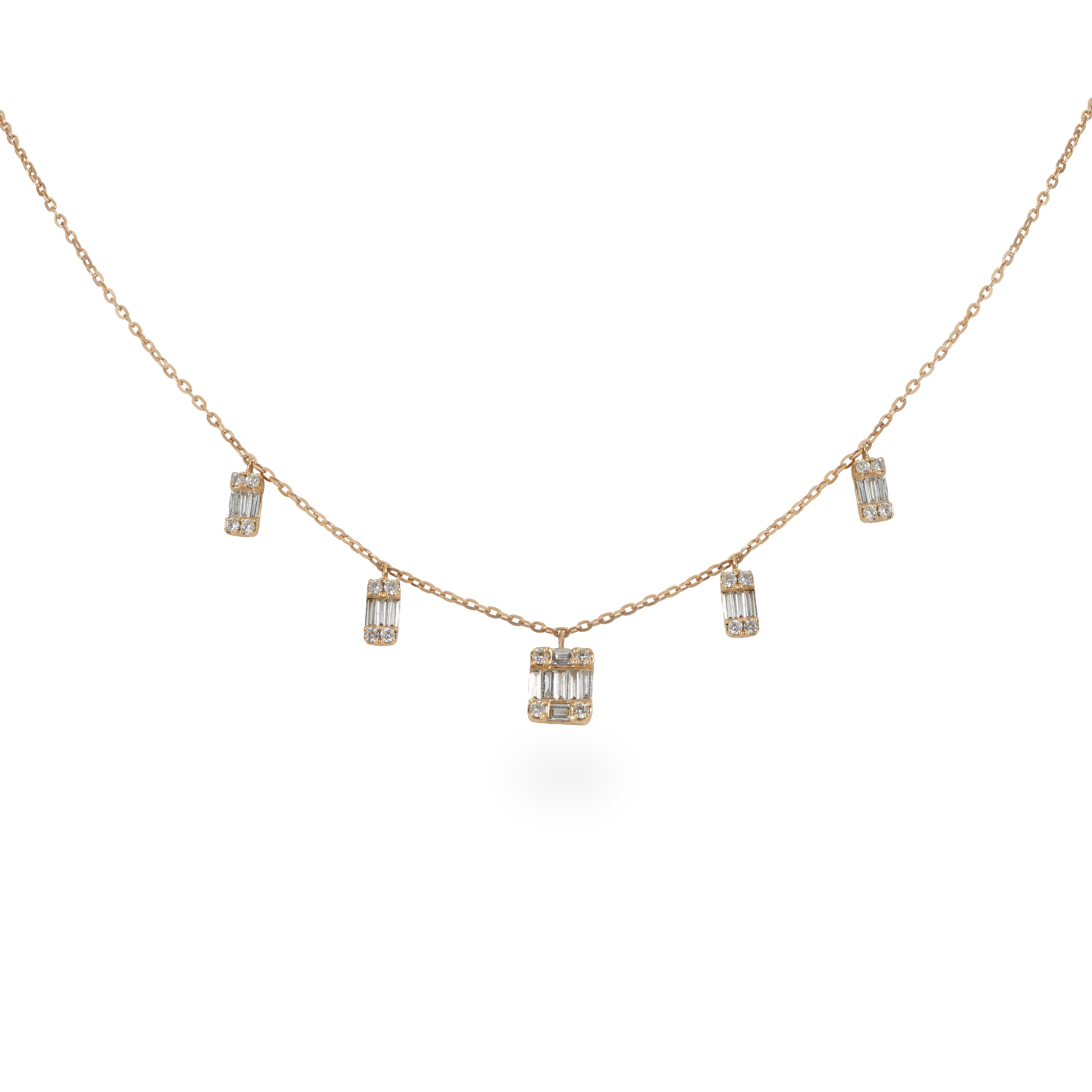 FIVE BAGUETTE NECKLACE - Soleil Fine Jewelry