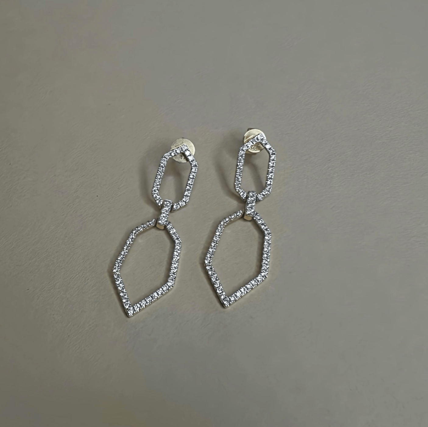 GEOMETRIC DIAMOND EARRINGS - Soleil Leon