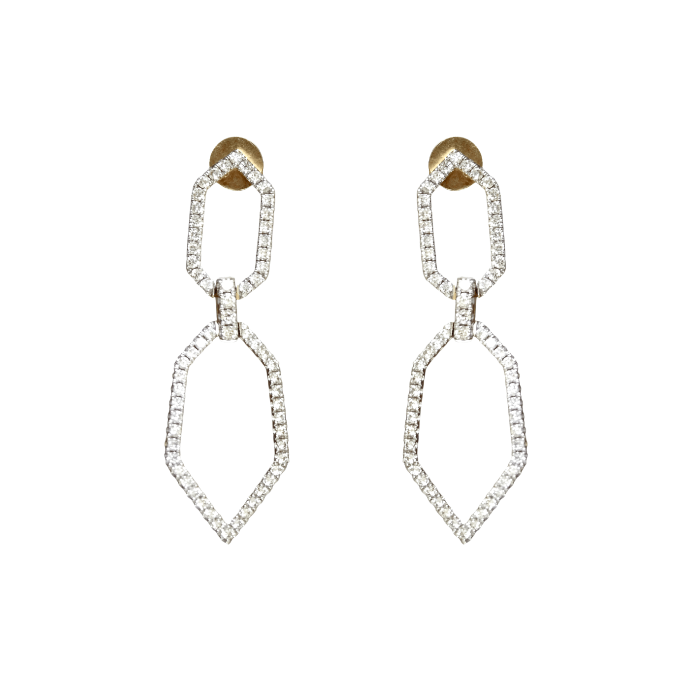 GEOMETRIC DIAMOND EARRINGS - Soleil Leon