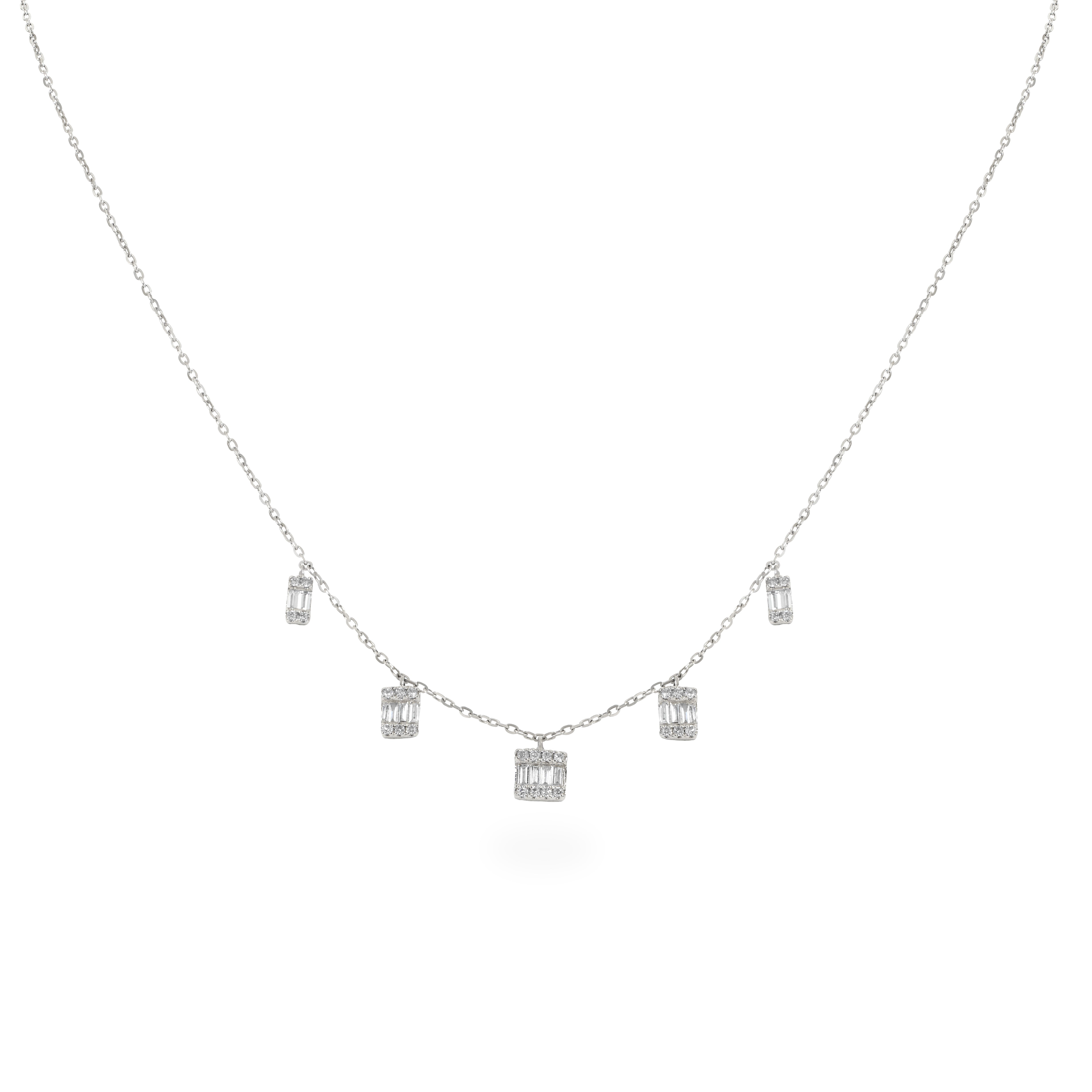 MINI BAGUETTE NECKLACE - Soleil Fine Jewelry