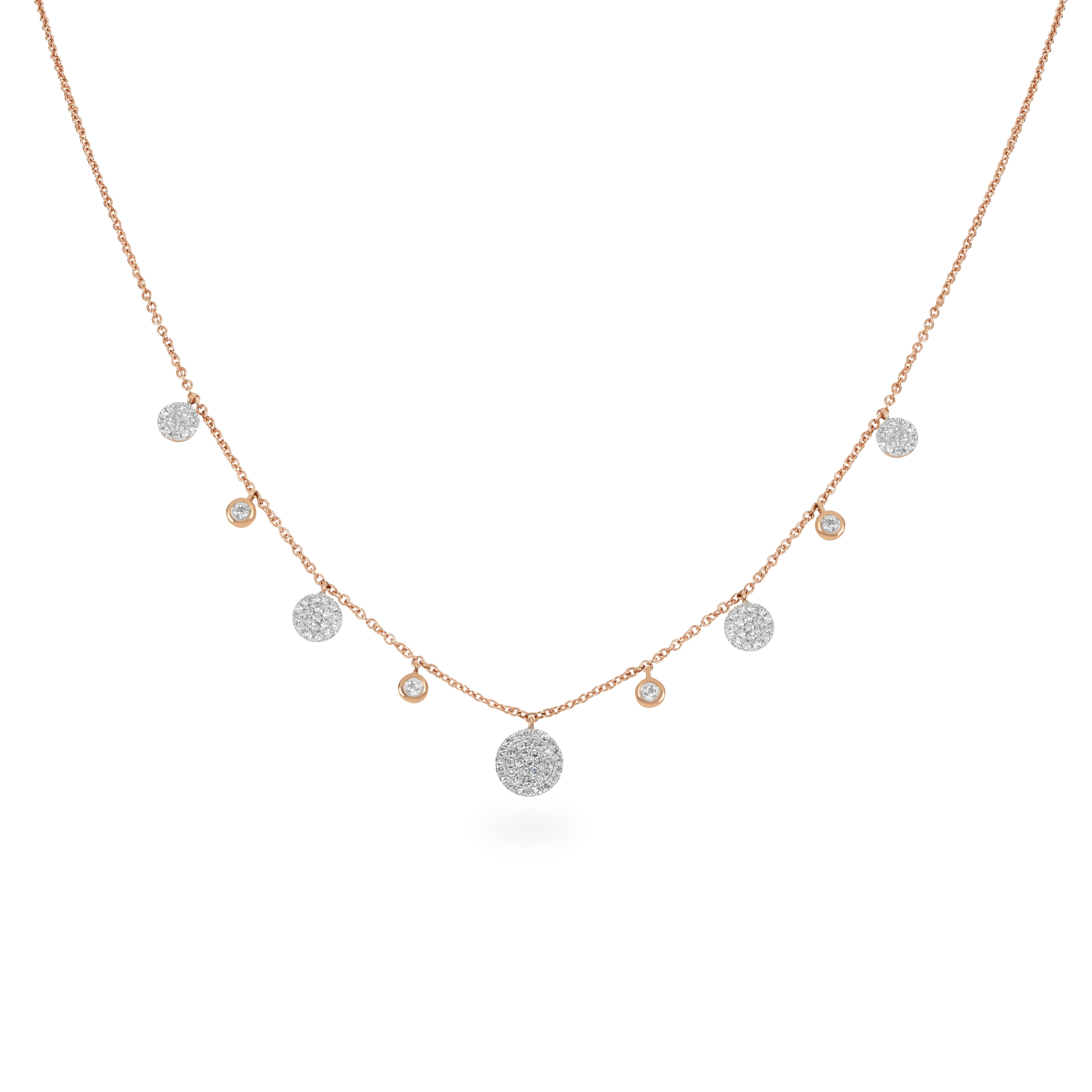 MINI CIRCLE DROP NECKLACE - Soleil Fine Jewelry