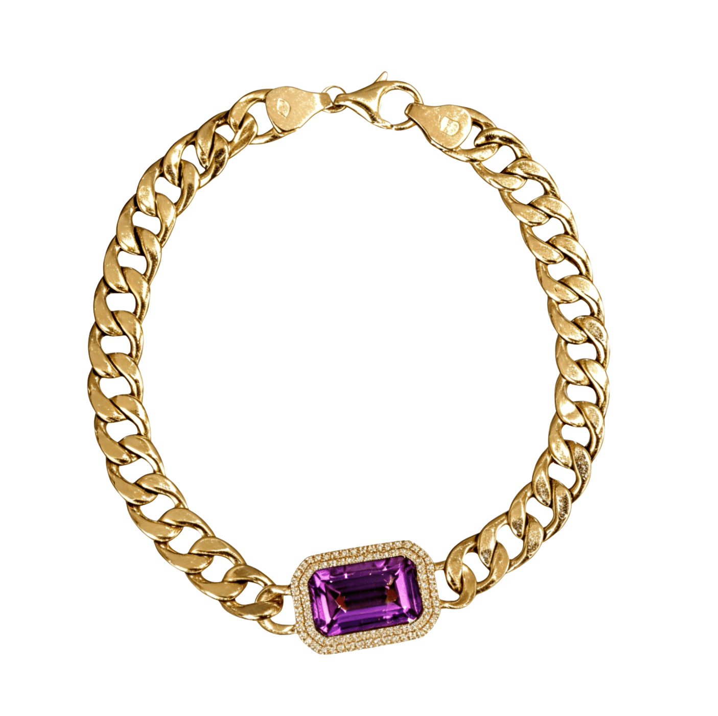 AMETHYST CHAIN BRACELET - Soleil Leon