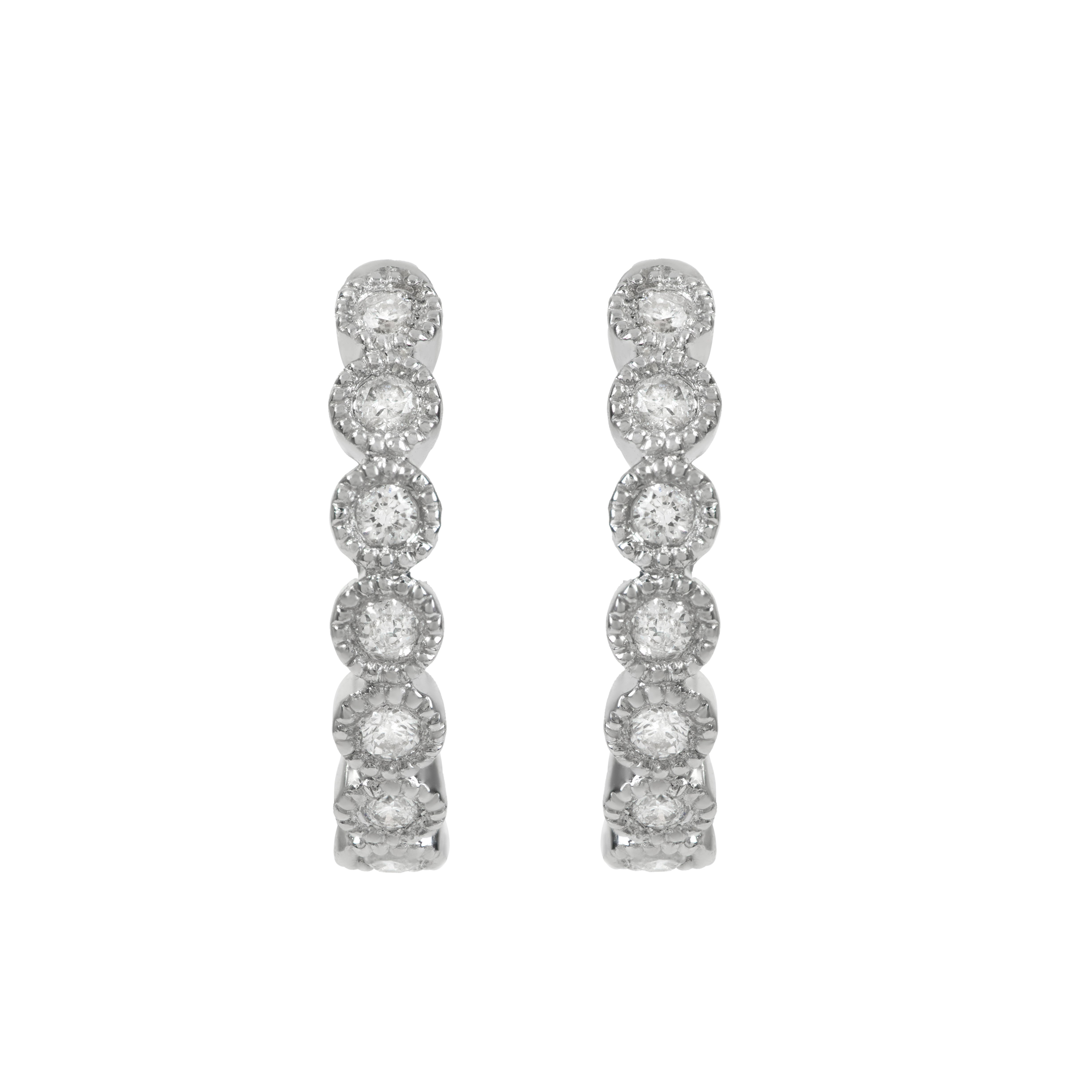 BEZZLE HUGGIES EARRINGS - Soleil Fine Jewelry