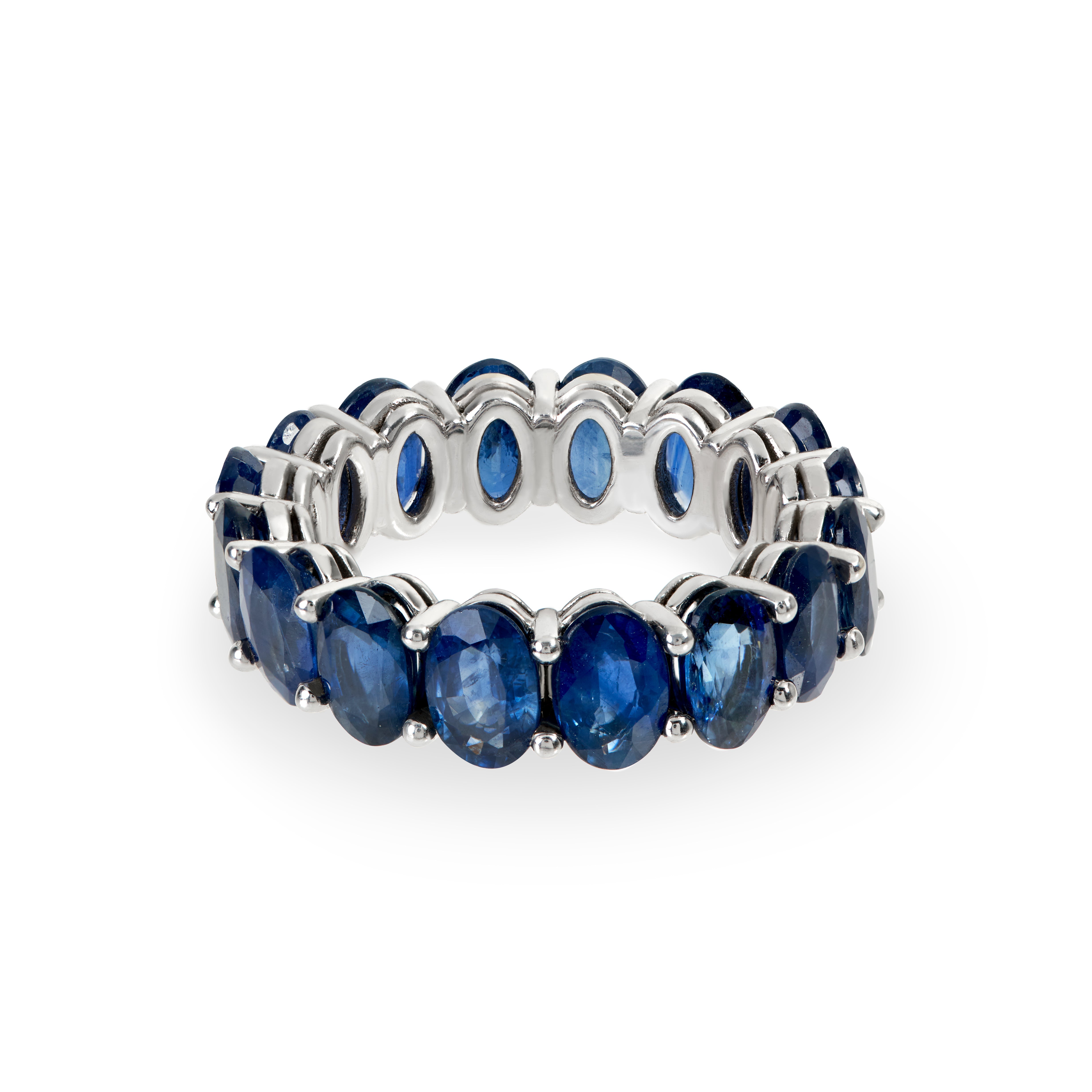 BLUE SAPPHIRE ETERNITY BAND RING - Soleil Fine Jewelry