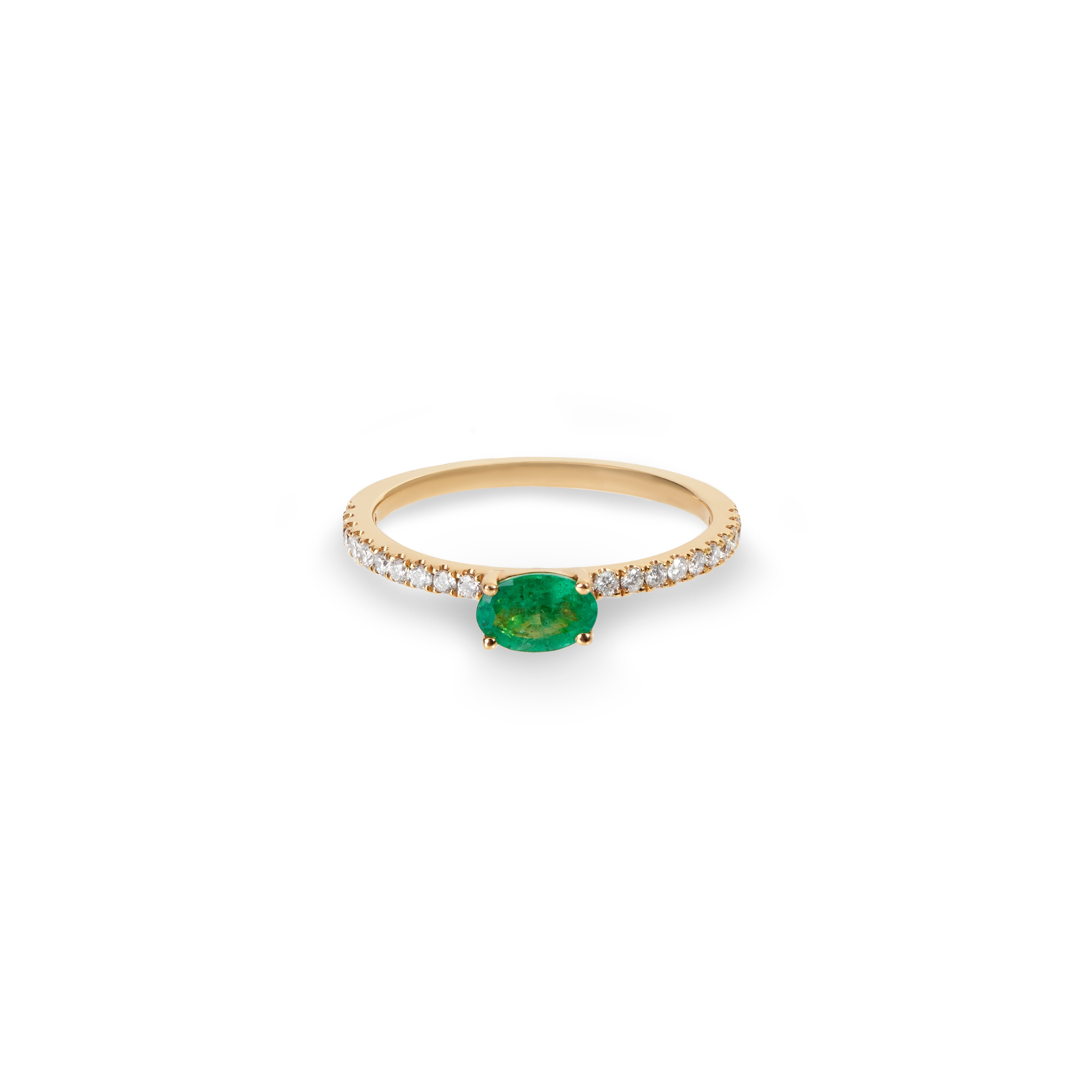 EMERALD DROP BAND RING - Soleil Fine Jewelry