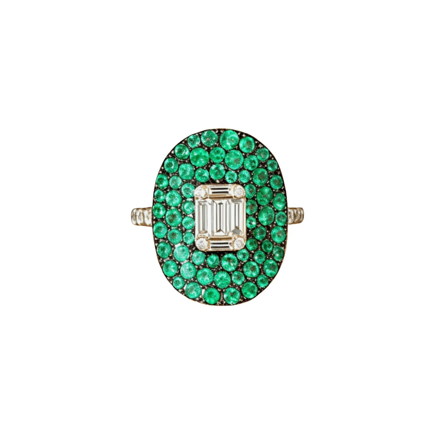 Illusion Cut Emerald Ring - Soleil Leon