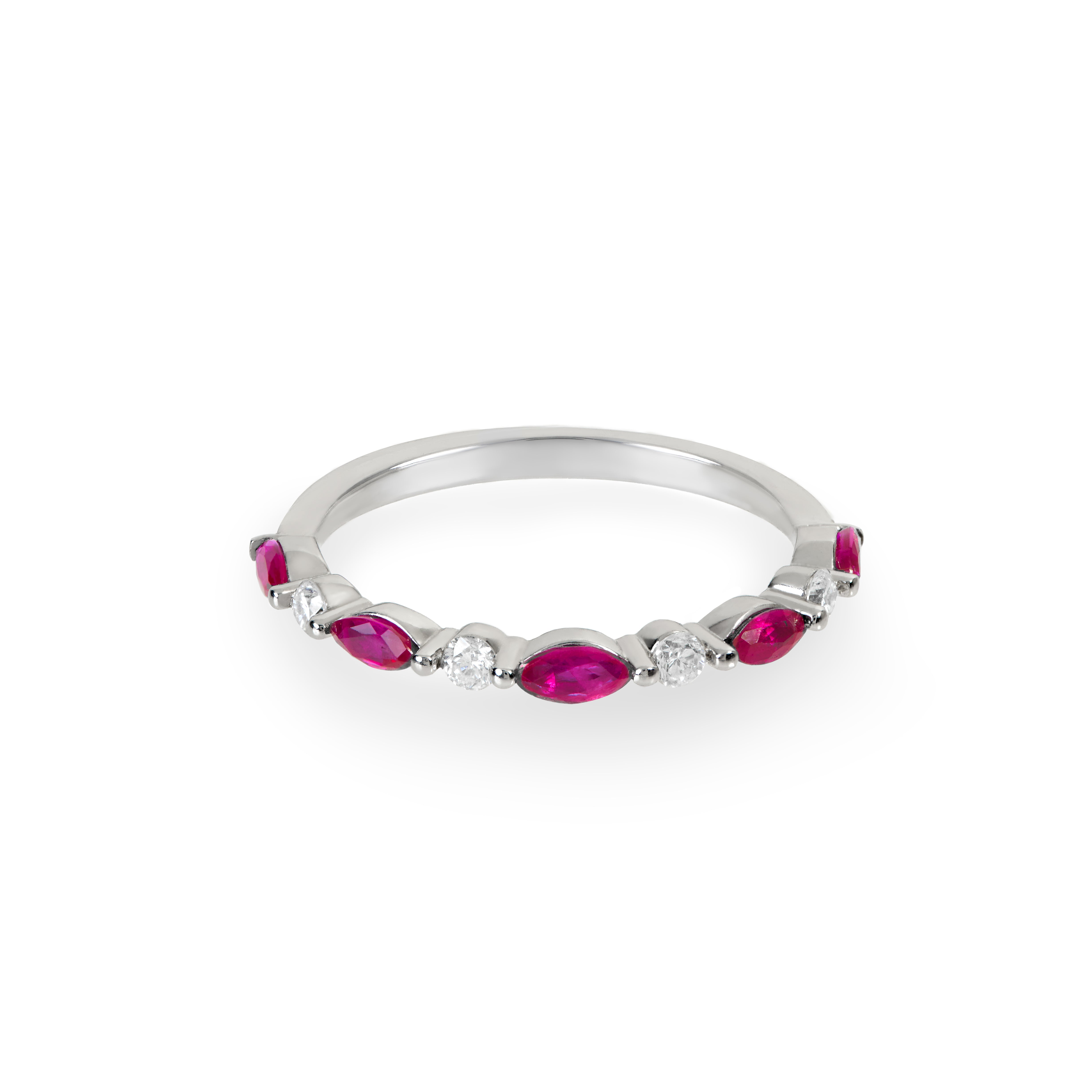 RUBY AND DIAMOND ETERNITY BAND - Soleil Fine Jewelry