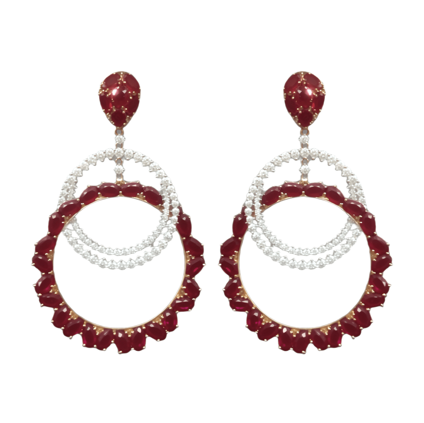RUBY CIRCLE EARRINGS - Soleil Leon