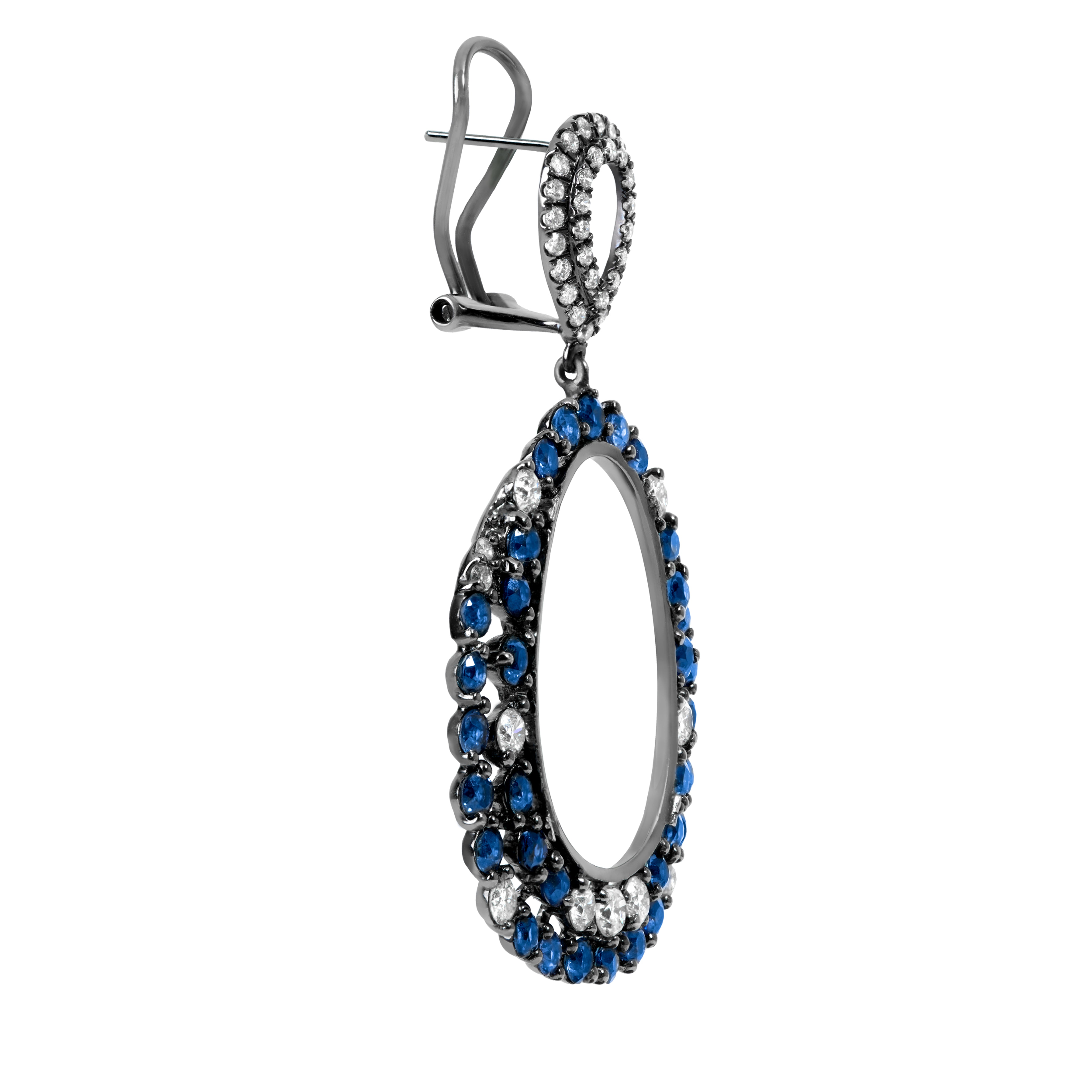 THE OVAL BLING HOOP EARRINGS - Soleil Fine Jewelry