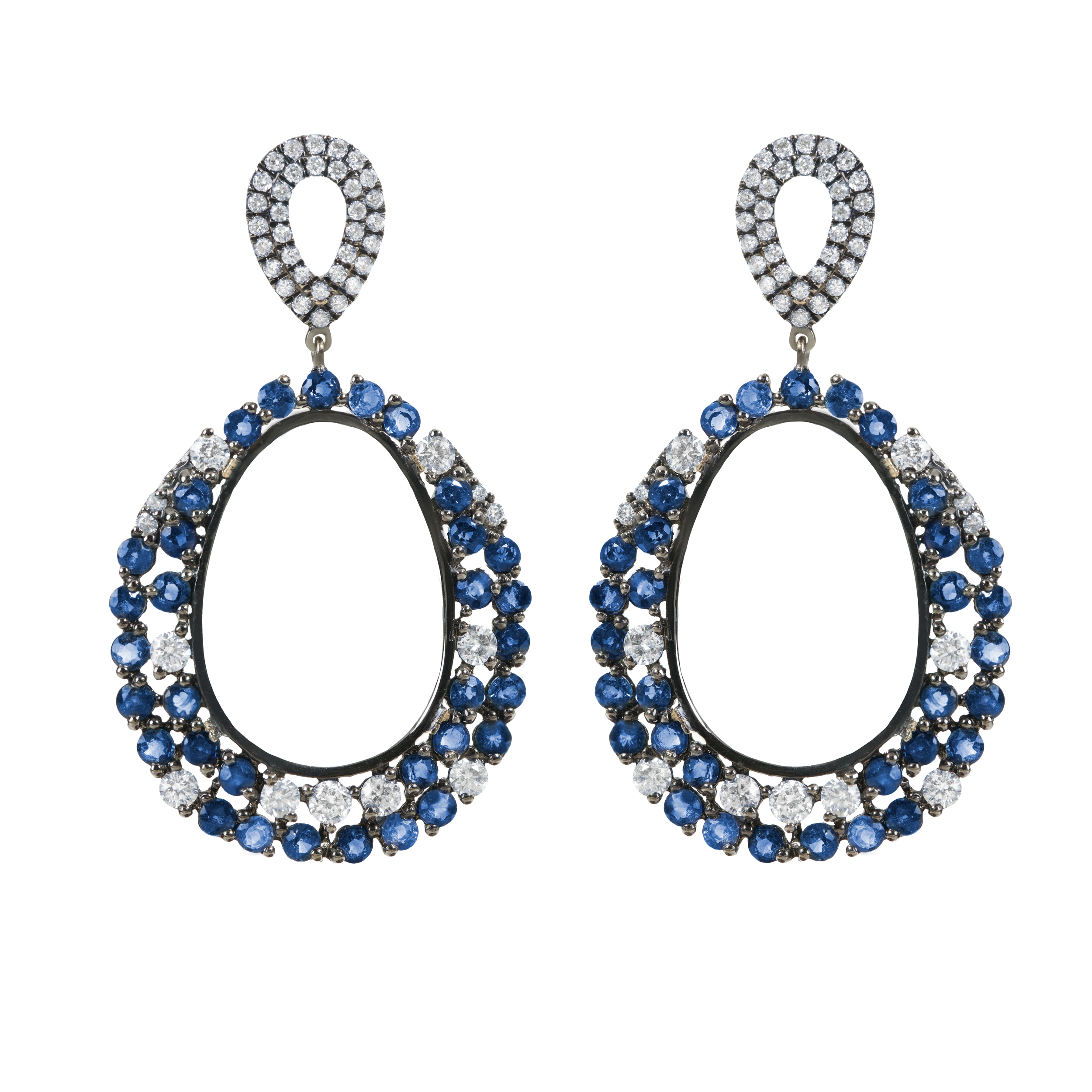 THE OVAL BLING HOOP EARRINGS - Soleil Fine Jewelry